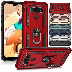 Dành Cho LG K50S K50 K61 Q60 Q61 Vỏ Bảo Vệ Hạng Nặng Quân Sự Cấp Ốp Lưng Có Giá Đỡ Nhẫn