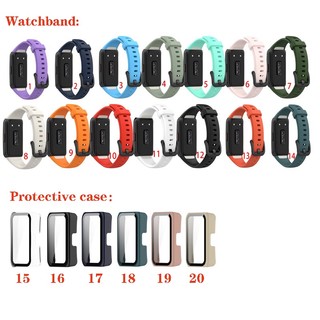 Ốp Kính Cường Lực Viền Silicon Bảo Vệ Màn Hình Đồng Hồ Thông Minh Huawei Band 6 pro Honor Band 6