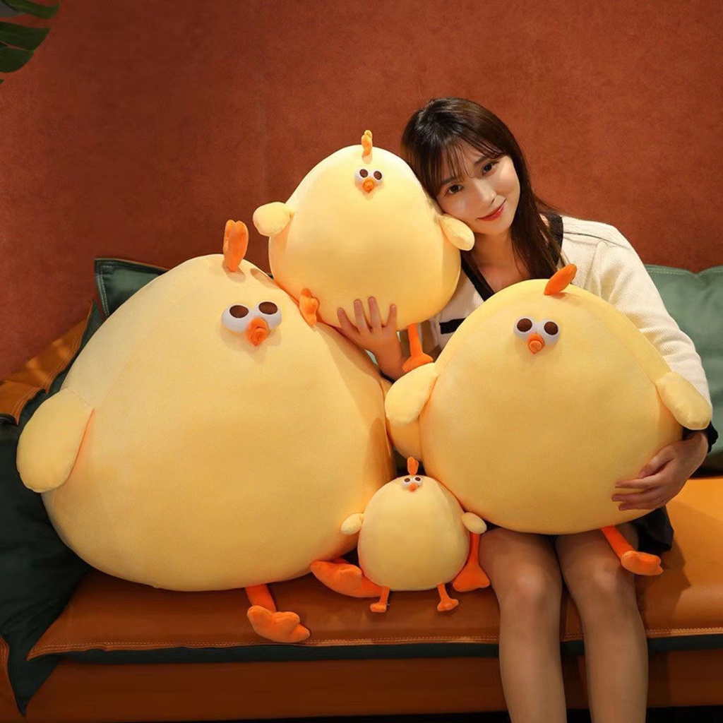 Rytanda Bộ sưu tập Dundun Đồ chơi nhồi bông Soft Plush Chicken Doll Thú Nhồi Bông Hình Gà Con Màu Vàng Dễ Thương