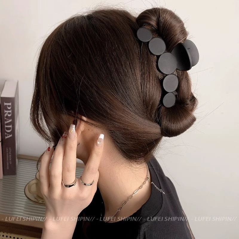 Kẹp Đen Đơn Giản Hàn Quốc Chữ Cao Cấp Mạ Vàng Min Kẹp 2025 Phụ Kiện Thời Trang Mới