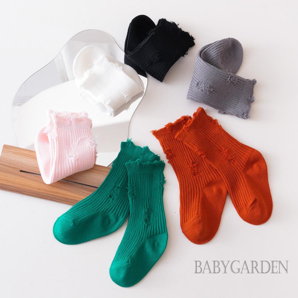 Vớ Cotton Mềm Mại Siêu Nhẹ Co Giãn Màu Trơn Rách Gối Cho Bé Trai / Bé Gái 6 Tháng - 5 Tuổi