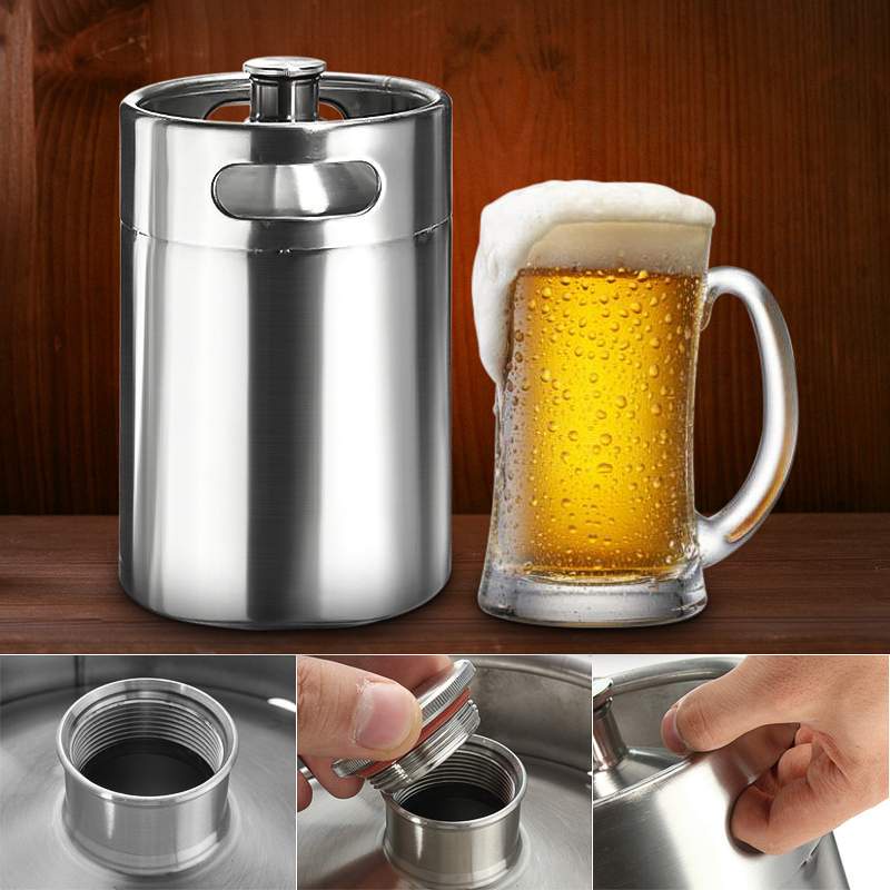 WorldMart - Vỏ Mini Keg Beer Inox 304 8L kèm nắp | Shopee Việt Nam