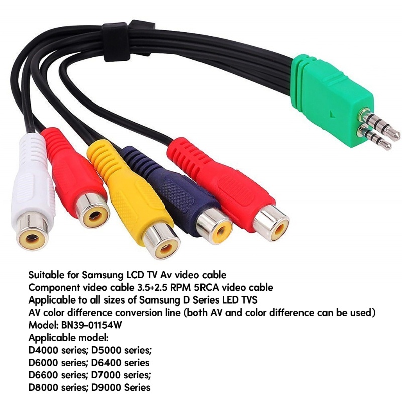 Cáp Chuyển Đổi Đầu Cắm 3 5mm Sang 5RCA Cho BN3901154 LED LCD TV