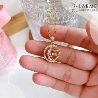 Vòng cổ mặt vầng trăng khuyết xinh xắn phong cách nhẹ nhàng trẻ trung Larme accessories -DC0139