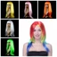 FUJIOU Carnival Tóc Giả Dài, Màu Hồng Ngộ nghĩnh Cosplay Đảng Tóc Giả, Truyện Tranh Và Hoạt Hình Tóc Nữ Giả Mềm Mại Nữ Màu Tóc Giả Hóa Trang