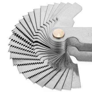 Đồng hồ đo cắt FEASTLY, Thép không gỉ 55 độ & 60 độ Vít Thread Pitch Gauge, Đa năng 52 chiếc Thước đo chỉ số & Imperial Đo lường công nghiệp