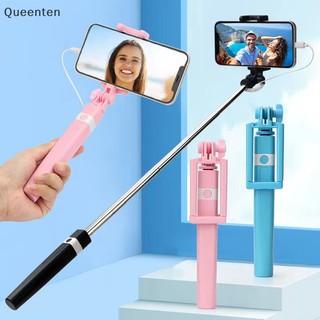 Queenten Mới Dây Điều Khiển Selfie Stick Thích Hợp Type-C Cắm Di Động Selfie Stick QT