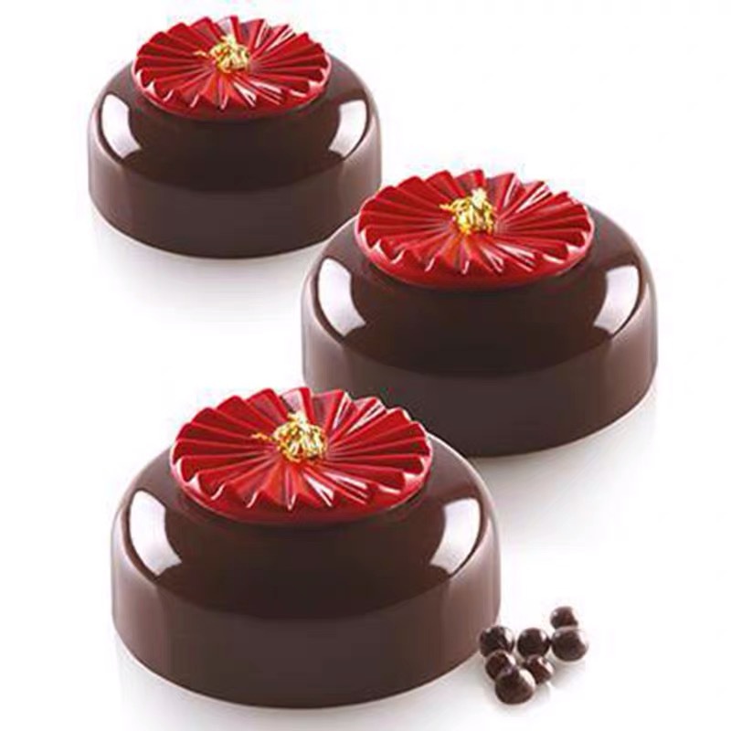 Khuôn Silicone Tròn 15 Ngăn Làm Bánh Xếp Origami DIY