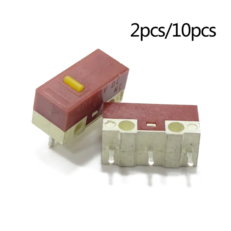Ior 2 10 Chiếc HUANO Chuột Chính Hãng Micro Switch 3Pins 30M Click Chuột Micro Tắt Tiếng Nút Microswitch Set Chấm Vàng