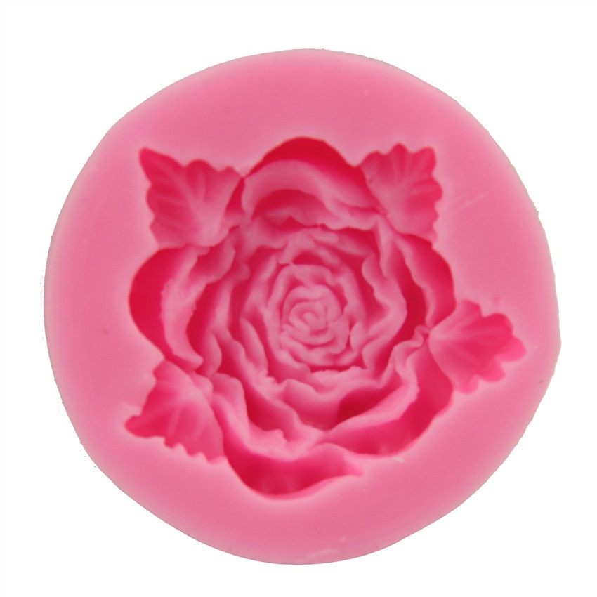 Khuôn Silicone Tạo Hình Làm Bánh Kẹo Hình Hoa Hồng 3D DIY