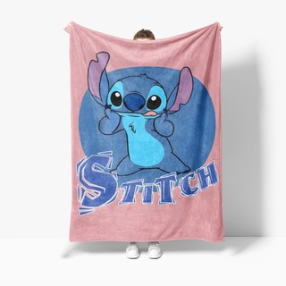 Lilo Stitch 4 Kích Thước Flannel Chăn Hoạt Hình Dễ Thương Trẻ Em Chăn Đơn Một Mặt Flannel Chăn Điều Hòa Không Khí Ngủ Chăn
