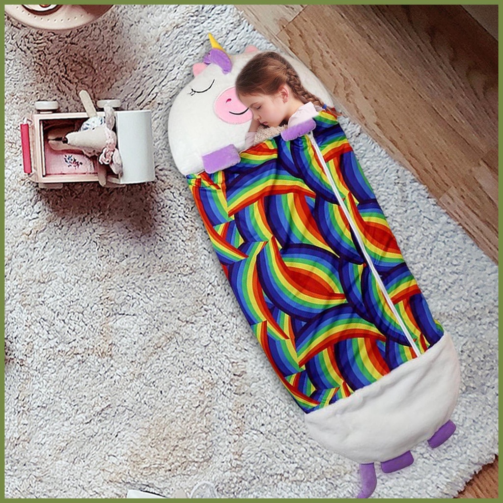 Túi Ngủ Gấp Được Thiết Kế Hình Động Vật Dễ Thương Cho Trẻ Em