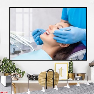 Tranh Treo Tường Phòng Khám Nha Khoa - Tranh Laminate Tráng Gương