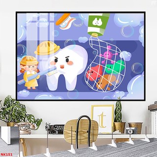 Tranh Treo Tường Phòng Khám Nha Khoa Cho Trẻ Em - Tranh Laminate Tráng Gương