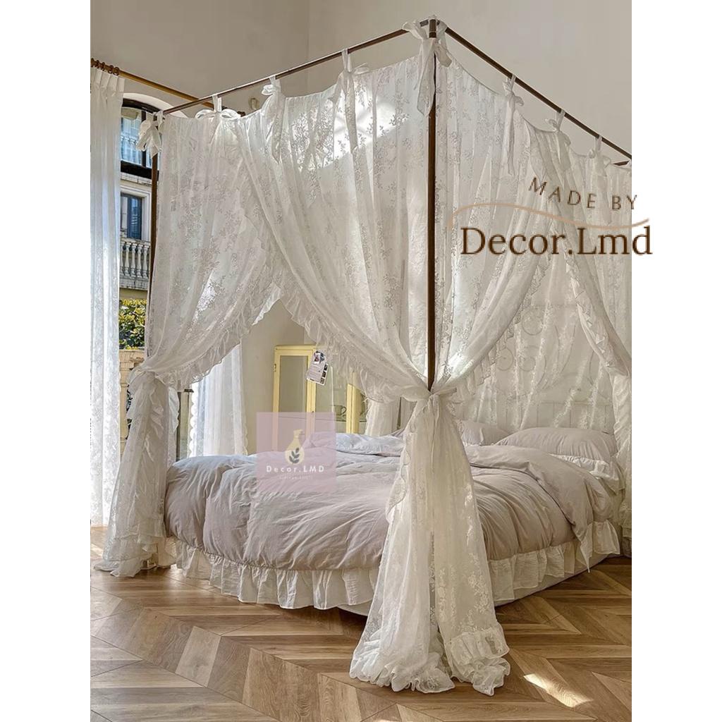 Rèm màn che ren nhún bèo màn khung decor trang trí studio, phòng ngủ ...