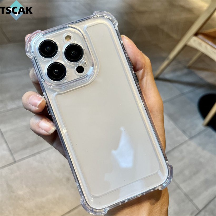 Ốp Điện Thoại Silicon Trong Suốt Chống Sốc Cho iPhone 14 13 12 11 Pro Max 14 Plus 13 mini 12