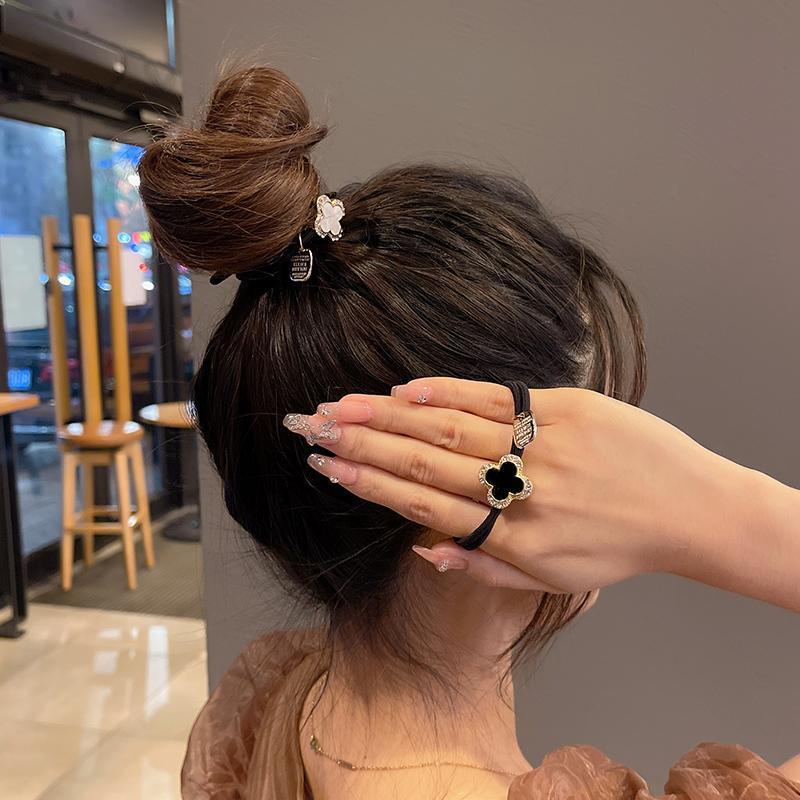 Dây Cột Tóc Cao Su Hình Cỏ Ba Lá Phong Cách Hàn Quốc Cho Nữ