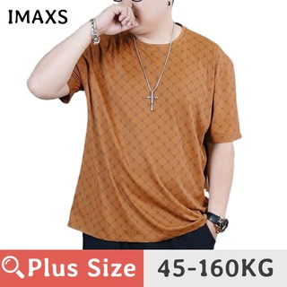 Áo Thun Tay Ngắn Dáng Rộng Chất Liệu Lụa Lạnh Nhanh Khô Có SIZE Lớn 45-160KG Dành Cho Nam Giới