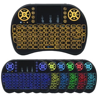 7 màu Backlit Mini Bàn phím Air Mouse 2.4ghz Bàn phím không dây cho Android Smart TV và Windows PC lzf0625