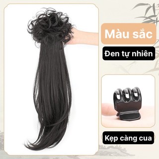 Tóc Giả Đuôi Ngựa Thẳng Kèm Búi Xoăn Phong Cách Trung Hoa HaminStore