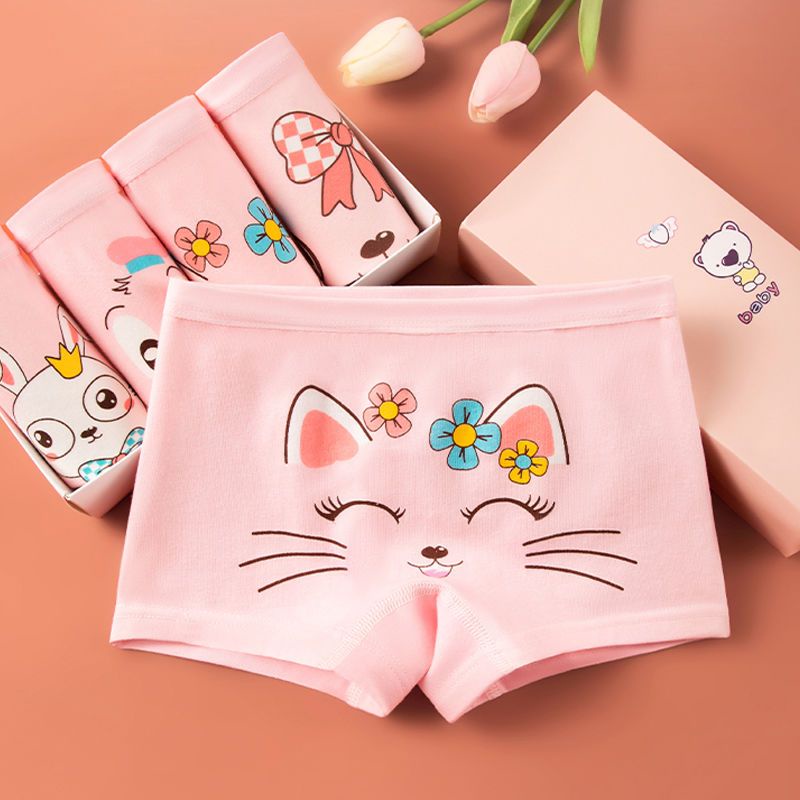 Quần Lót Boxer Chất Liệu Cotton Dành Cho Bé Gái 6-9 Tuổi