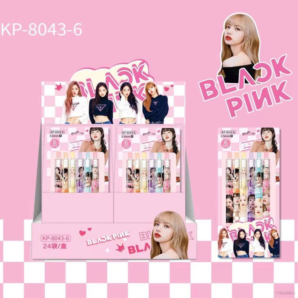 Sy6 6 cái blackpink click ball pen cartoon cute gel pen ys6 | Shopee ...