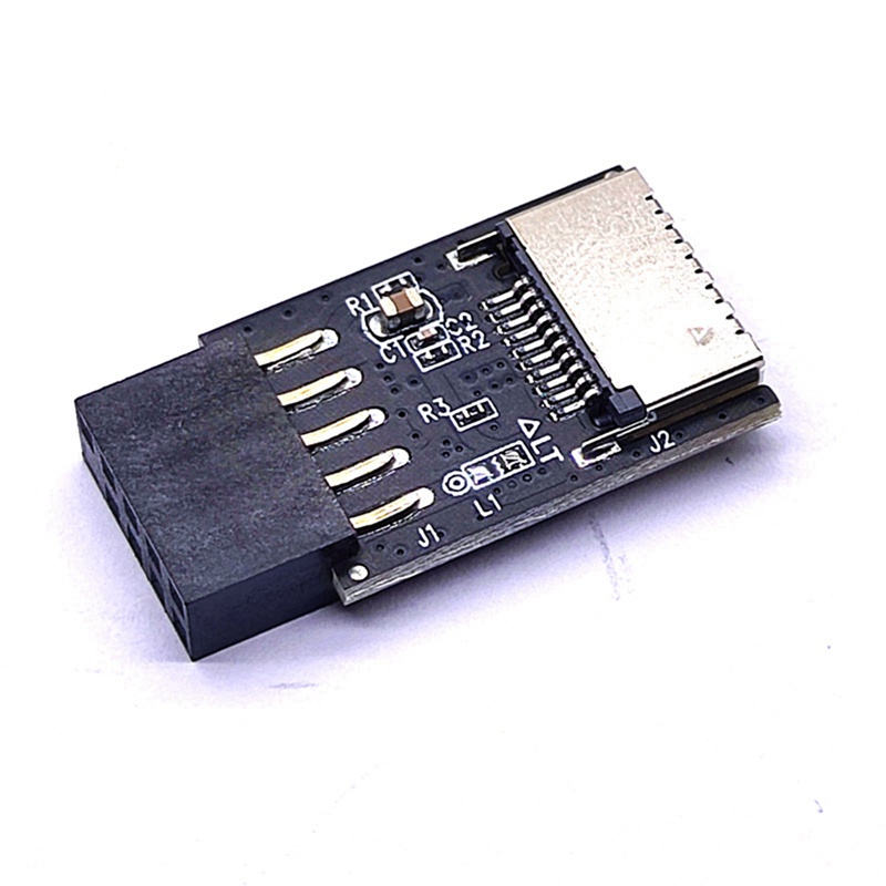 Bo mạch chủ USB2.0 9Pin sang TYPE-C A-KEY Bộ chuyển đổi đầu nối phía trước USB3.2 TYPE-E Bộ chuyển đổi tiêu đề giao diện