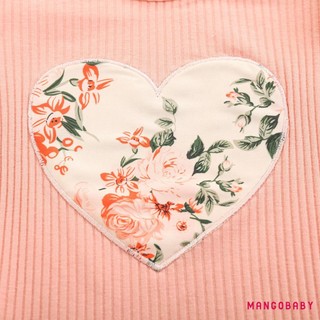 Bộ quần áo mùa hè MGG-Baby Girl, Áo liền quần dệt kim sườn ngắn tay Ruffle + Quần Short hoa + Bộ băng đô
