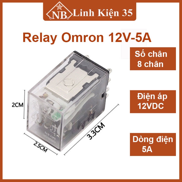 Relay Omron 12V-5A 8 chân | Shopee Việt Nam