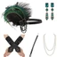 Flgo 1920 Vintage Cos-play Gatsby Trang Phục Dự Tiệc Phụ Kiện Bộ Mũ Đội Đầu Nữ