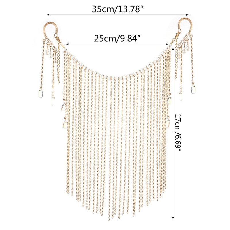 Vic Hanfu Chain Prop Antique Tua Rua Cover Face Hair Supplies Mặt Cổ Trang Sức