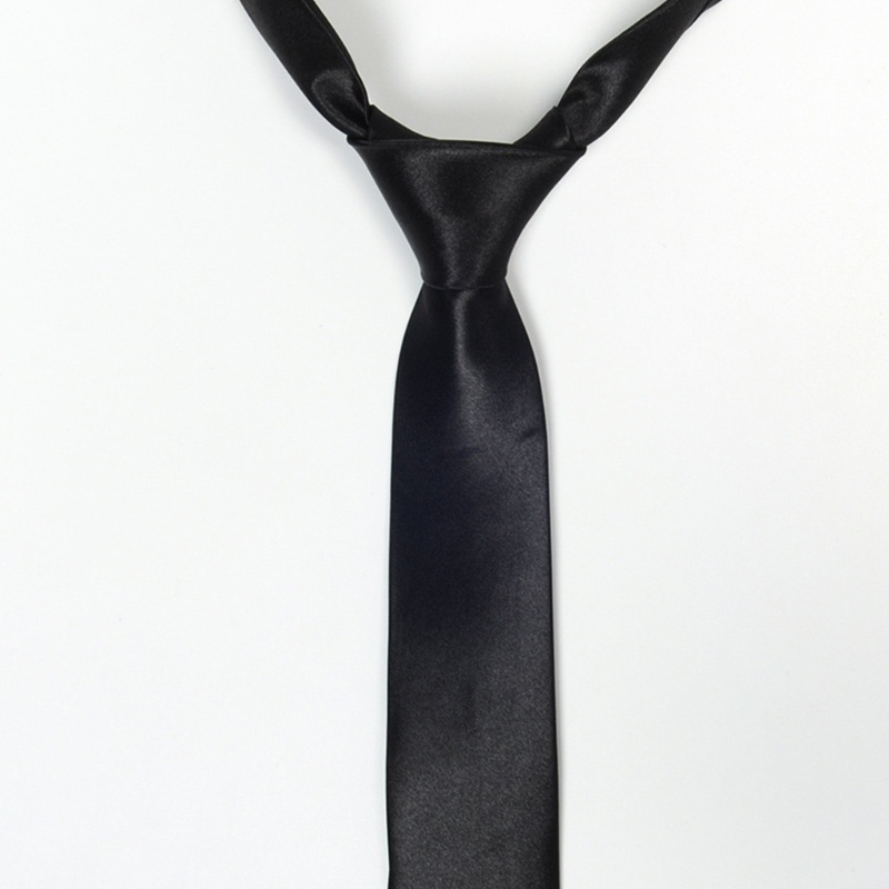 Vic Màu Trơn Đồng Bằng Dây Buộc Màu Đen Chính Thức Cà Vạt Satin Nữ Satin Skinny Khăn Cà Vạt Dài Skinny Tie JK Đồng Phục