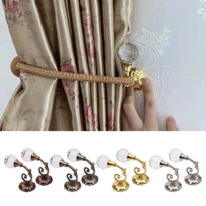 SA 2 Chiếc Móc Buộc Rèm Cho Drapes Có Giá Đỡ Treo Tường Pha Lê