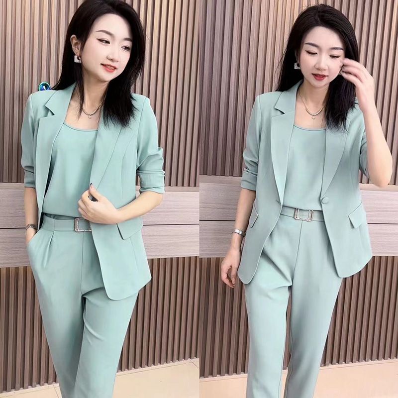 Set Áo Khoác Blazer + Quần Dài Thời Trang Cao Cấp Cho Nữ