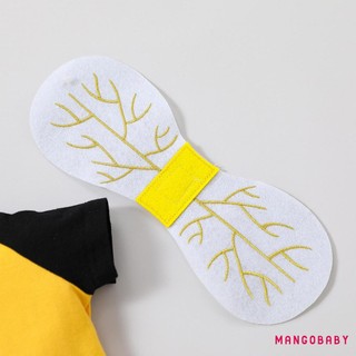 Mgg-bộ trang phục ong cho bé sơ sinh, Bộ áo liền quần ong mật ngắn tay + Mũ + Cánh + Tất
