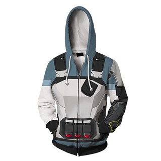 Áo khoác unisex có dây kéo 3D, phù hợp cosplay Valorant và mặc thường ngày - Phù hợp nhiều kích cỡ