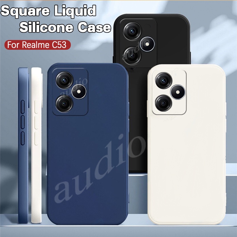 Ốp lưng silicon TPU vuông chính hãng chống sốc cho Realme C65s/C61/C65/C61 4G/C65s NFC 2024