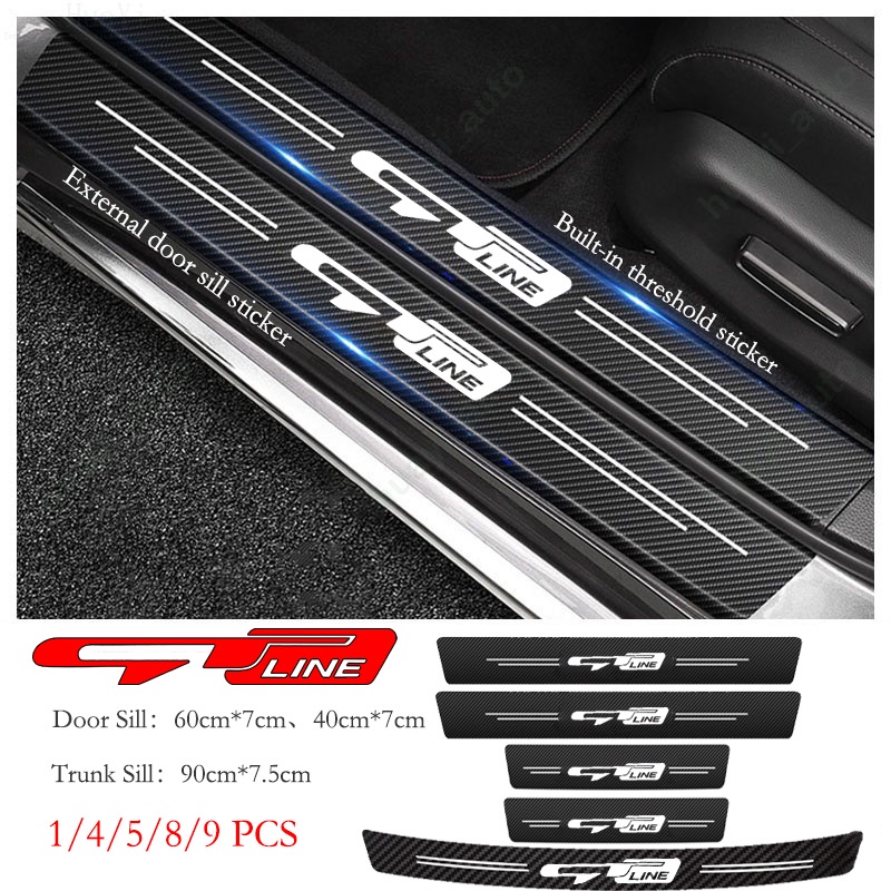 Mới Sticker Sợi Carbon Dán Cửa Xe Hơi KIA GT Line K2 K3 K5 Carens Forte ...