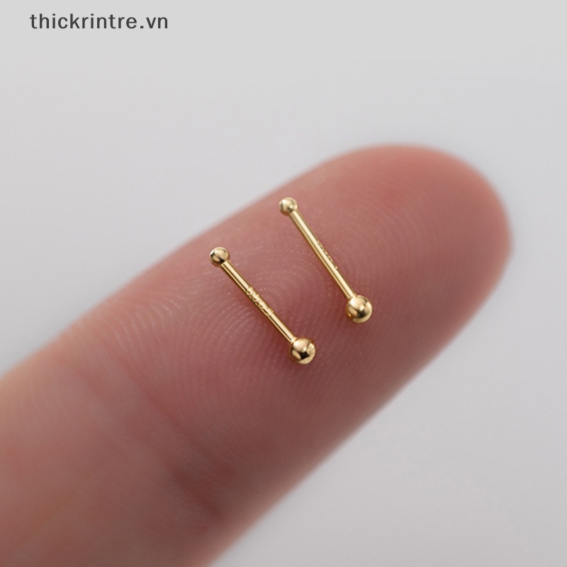 Set 2 Khuyên Tai Hạt Nhỏ Đơn Giản Không Gây Dị Ứng Cho Nữ