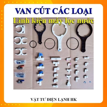 Cút cốc lọc 1 2 3, cút màng, cút đầu bơm, cút zen, T nối đầu nối, cút nối nhanh máy lọc nước, cút dây 6 10 Cút một chiều