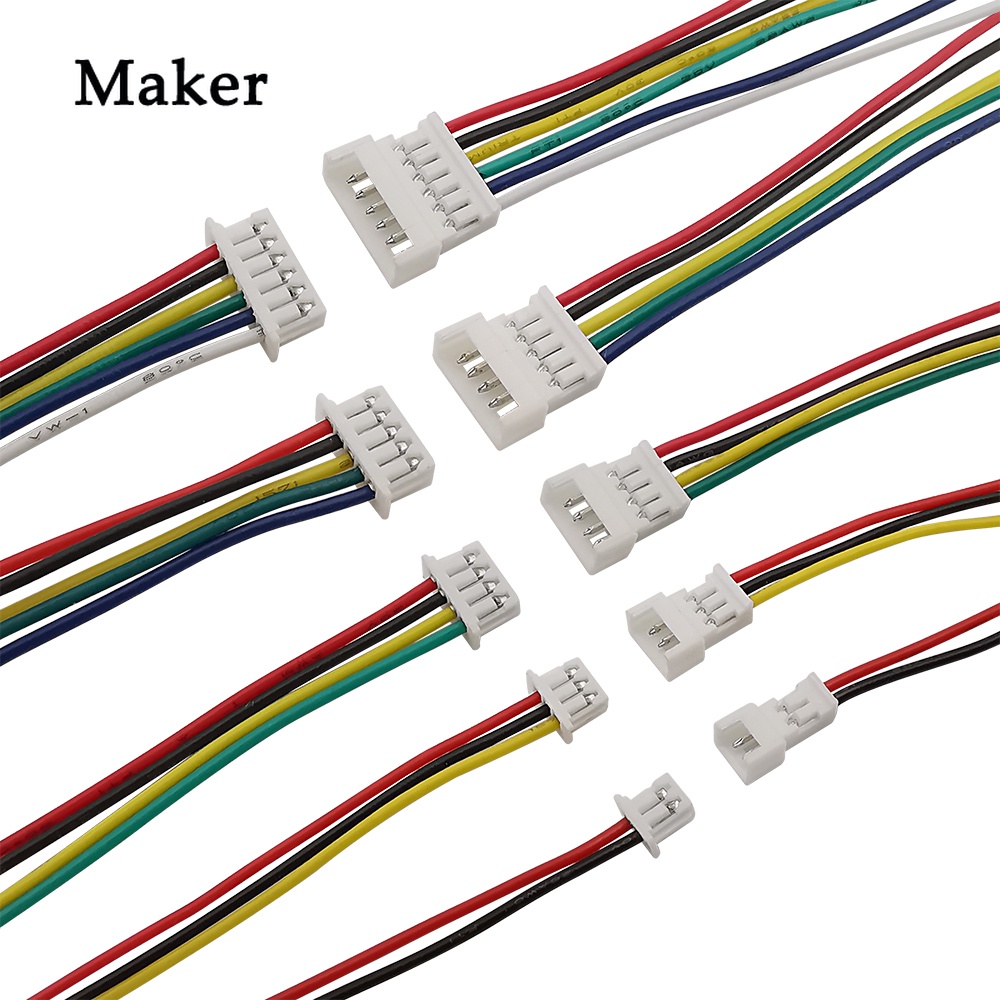 Set 5 Cặp Giắc Cắm Micro JST 1.25mm 150MM 2 / 3 / 4 / 5 / 6 Pin Kèm Dây ...
