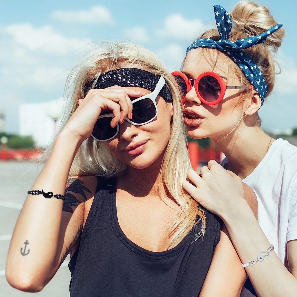 Vòng Tay Âm Dương 2 Lớp Tùy Chỉnh Thời Trang Cho Bạn Trai / Bạn Gái