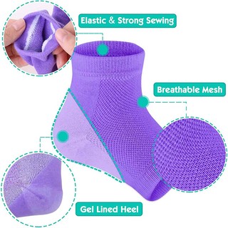 Nhiều Màu Sắc Silicon Dưỡng Ẩm Gel Gót Chân Chăm Sóc Da Nứt Khô Gót Chân Bảo Vệ Sửa Chữa Plantar Fasciitis Chèn Miếng Lót