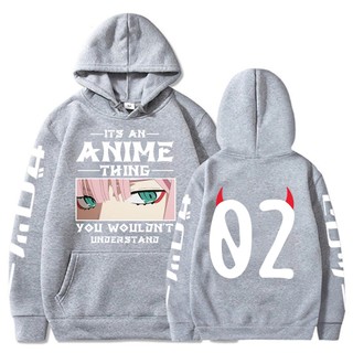 Áo Hoodie Tay Dài In Họa Tiết Anime Darling In The Franxx Phong Cách Harajuku Cho Nam Và Nữ