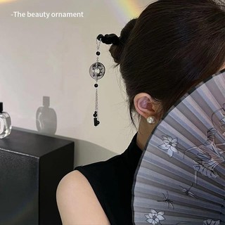 Ink butterfly thư pháp hòa bình khóa tua rua kẹp tóc cổ thanh lịch người phụ nữ kẹp tóc trung quốc mới