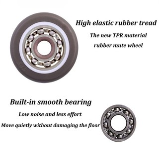 ZENITHCO 4 Vòng bi im lặng, Bánh xe bánh cố định Mini 1 '', Bộ bánh xe nội thất cấu hình thấp Bộ ngăn kéo giường