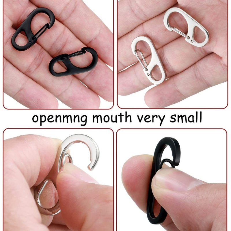 [Đặc sắc] Móc khóa Mini Móc khóa lò xo Carabiner Ba lô Khóa dụng cụ cắm trại ngoài trời Móc khóa bằng thép không gỉ Khóa chìa khóa Kẹp leo núi