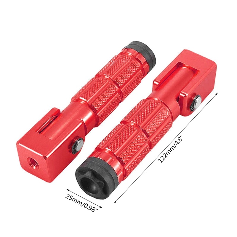 Mặt Trăng 1 Cặp Phụ Kiện Sửa Đổi Xe Máy Nhôm Chân Chốt M10 Xe Máy 90° Gấp cố định - Tựa chân phía trước phía sau