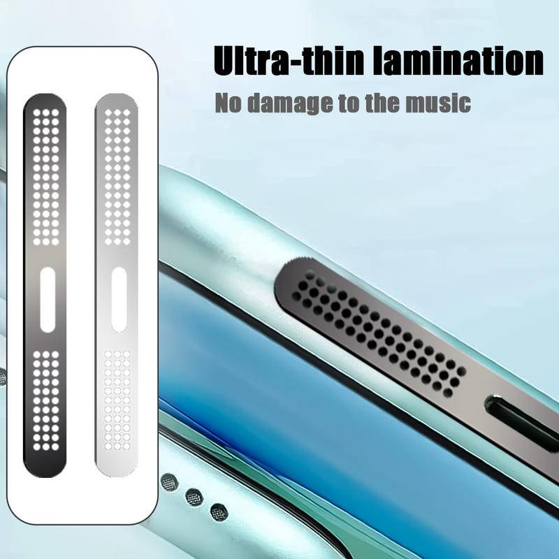 Dành Cho iPhone 15 14 13 12 Pro Max Mini 14 Plus Loa Chống Bụi Miếng Dán Tròn Tích Hợp Kim Loại Chống Bụi Lưới Chống Bụi