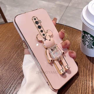 ốp lưng oppo reno2 f reno 2f reno 2 reno Ốp Điện Thoại TPU Silicon Mềm Mạ Điện Xoay 3D Có Giá Đỡ Hình Gấu Kẹo Cho oppo reno2 f reno 2f reno 2 reno
